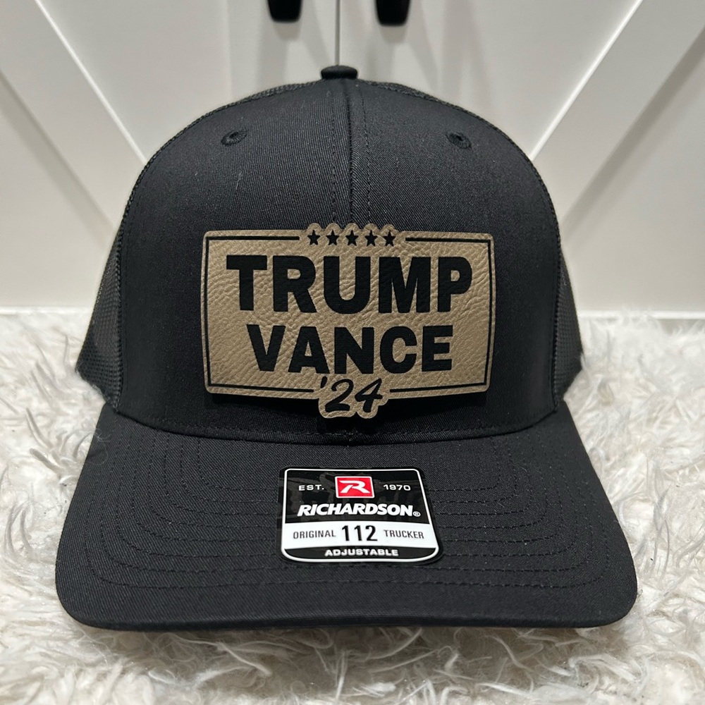 TRUMP VANCE 2024 Laser Engraved Richardson 112 trucker hat.
